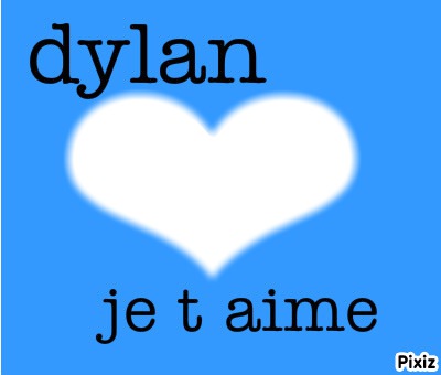 dylan je t'aime Photo frame effect