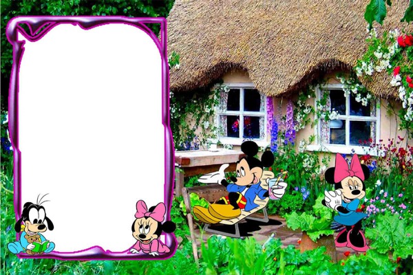 Minnie and Mickie Mouse Photomontage