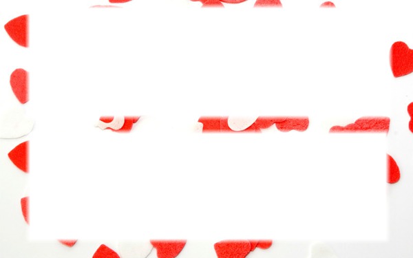 Cadre love rouge et blanc Photomontage