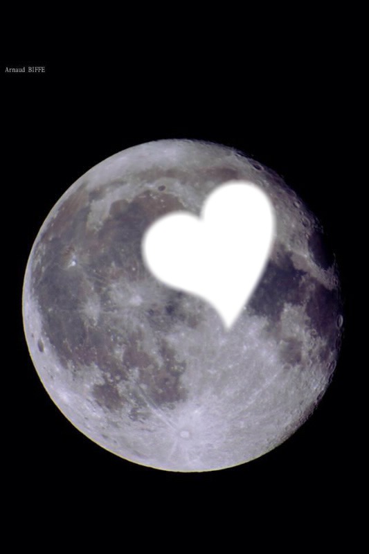 coeur lune Fotomontasje