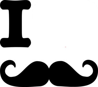 I love moustache フォトモンタージュ