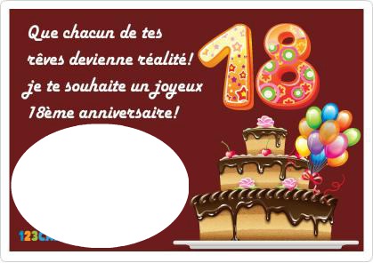 18 ans Photo frame effect