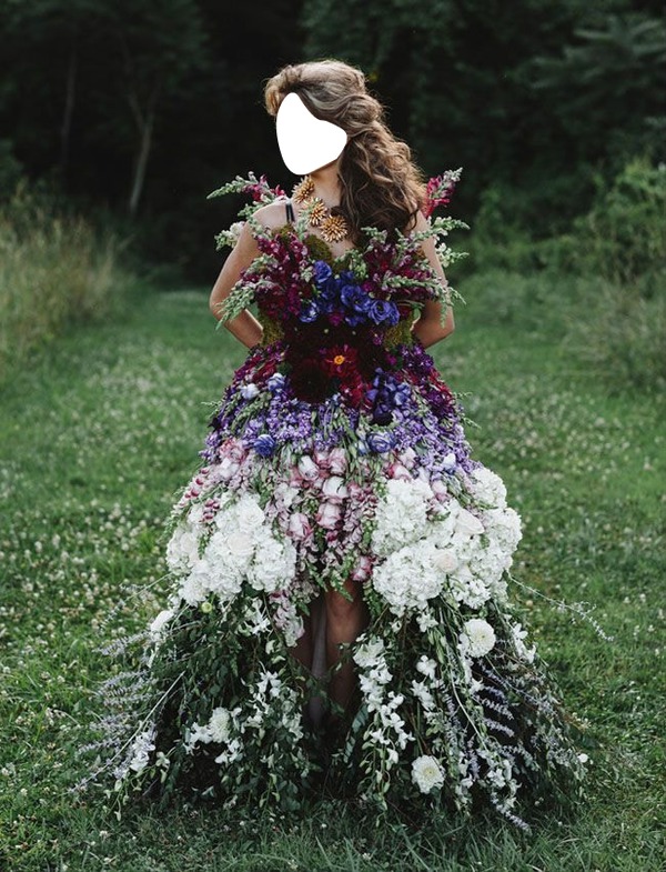 traje de flores Photomontage