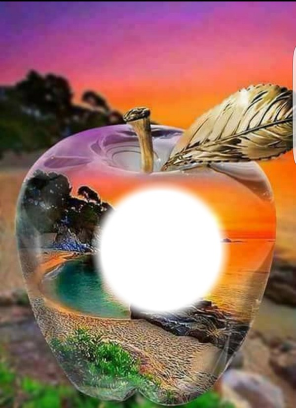 Pomme coucher de soleil Fotomontage