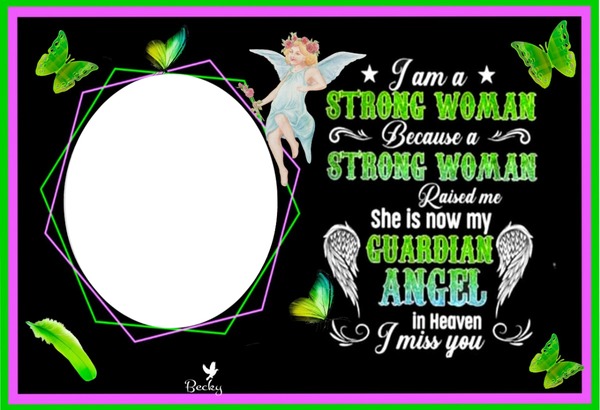 i am a strong woman Photo frame effect