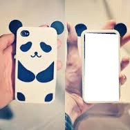 celular de panda Fotomontáž