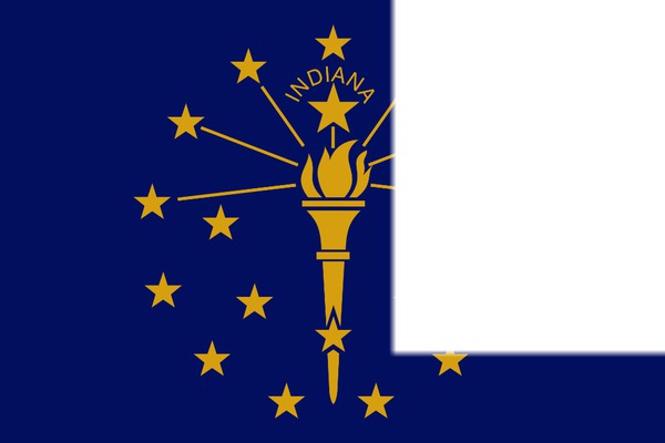 Indiana flag Photo frame effect