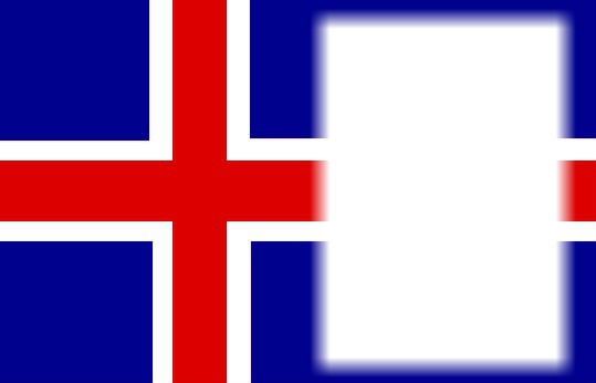 Iceland flag Photomontage