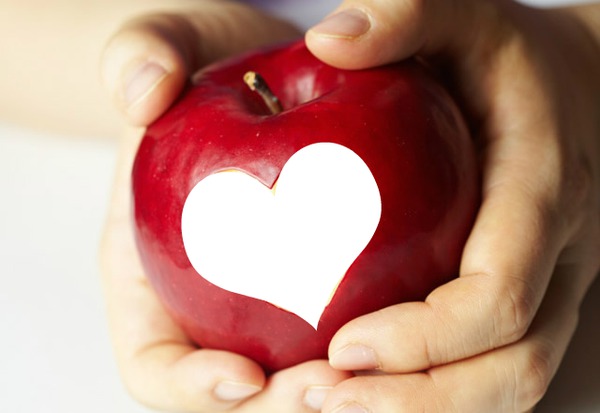 elmanın içinde kalp Fotomontage