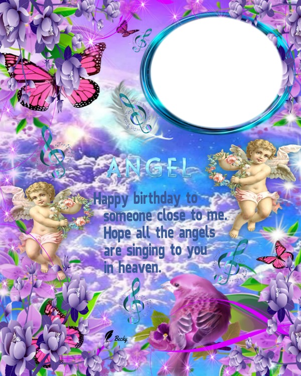 happy birthday in heaven Φωτομοντάζ