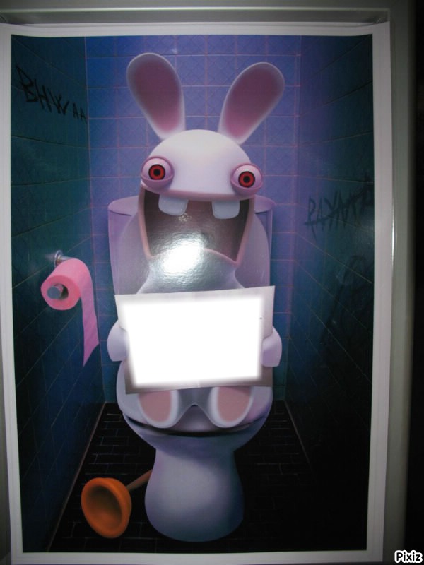 lapin cretin wc Fotomontáž