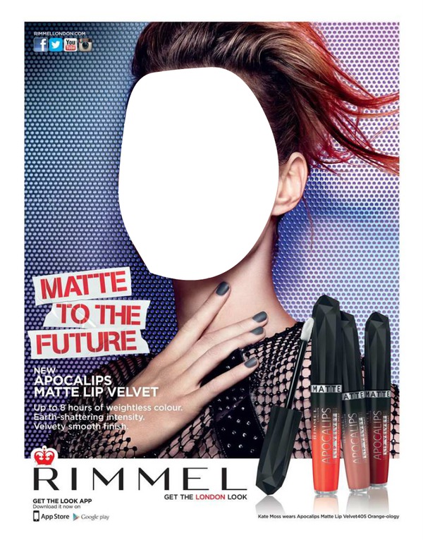 Rimmel Matte To The Future Lip Gloss Advertising Fotomontagem