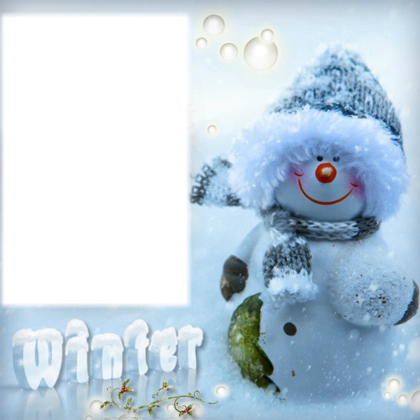 bonhome de neige Fotomontáž