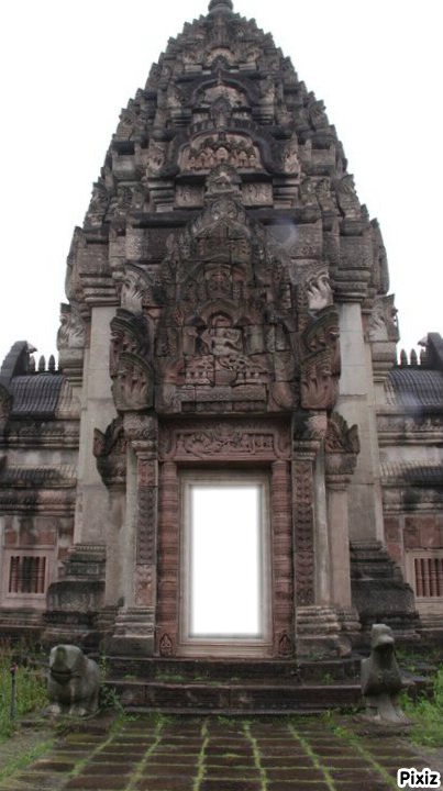 Ganesha temple Thailande Photo frame effect