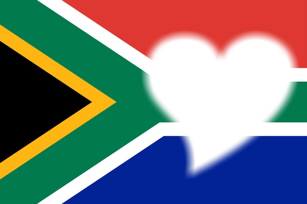 South Africa flag Montaje fotografico