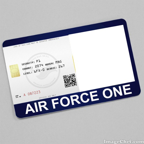 Air Force One card Fotomontaža