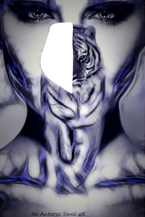 tigre bleu Valokuvamontaasi