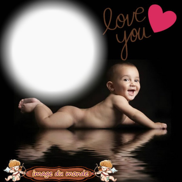 bébé d'amour message Photo frame effect