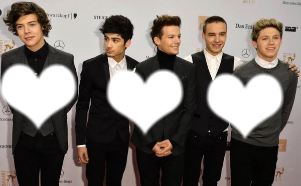 one direction 3 coeur Montage photo