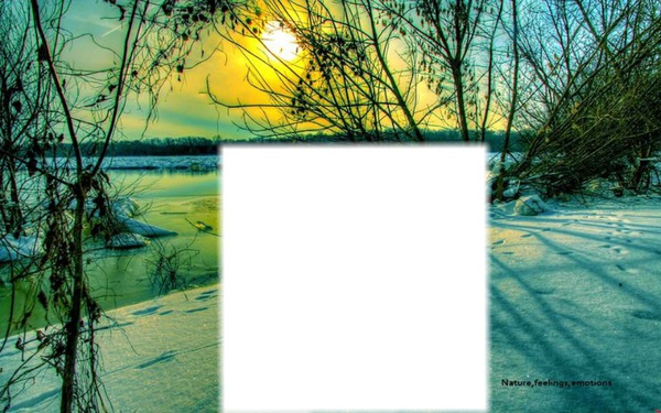 Paysage hiver Photo frame effect