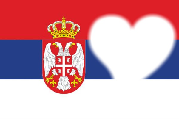 Serbia flag Montaje fotografico