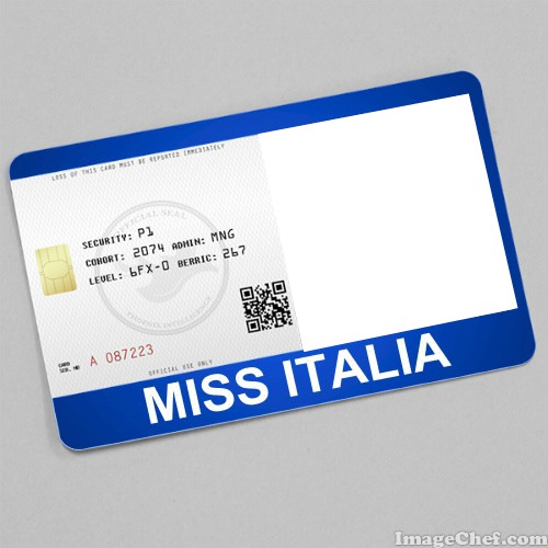 Miss Italia Card Photo frame effect