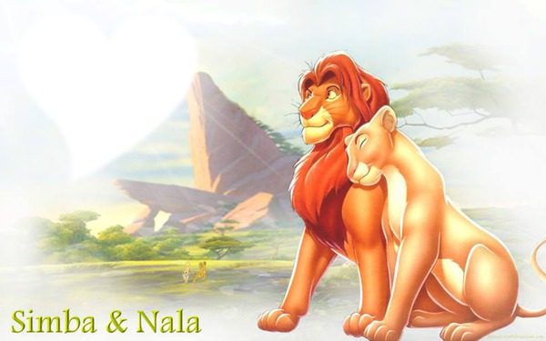 Simba et Nala Photo frame effect