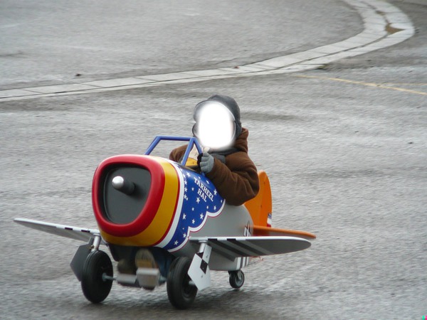 avion à pedale Фотомонтаж
