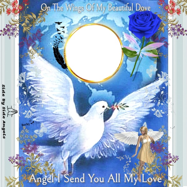 sending my dove to heaven Photo frame effect
