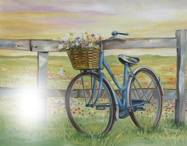 Vélo fleurie Fotomontaż