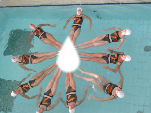 natation synchronisé Fotomontaža