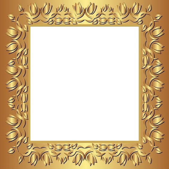 marco dorado. Photo frame effect