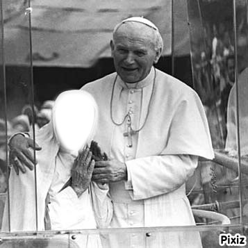 Papa Wojtila Montaje fotografico