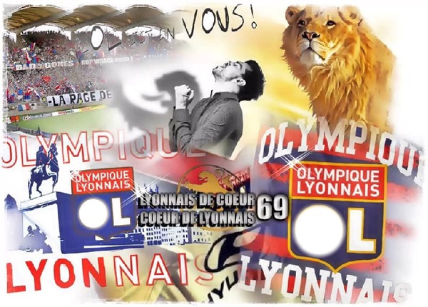 Nous sommes fiere d'être Lyonnais dans la victoire comme dans la défaite Фотомонтаж