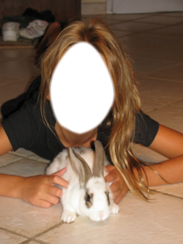 moi et mon lapin Photomontage
