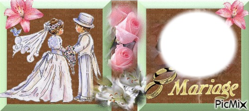 cadre de  mariage Montage photo