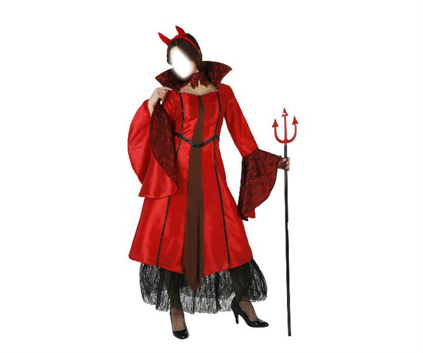 déguisement halloween rouge Fotomontagem