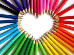 crayons-coeur Fotomontáž