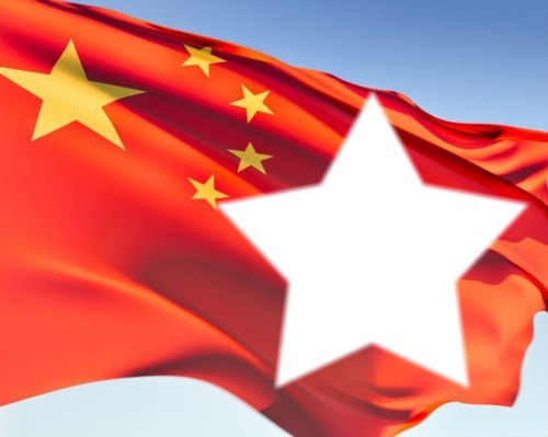 China flag Photo frame effect