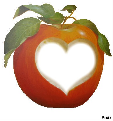 manzana corazon Fotomontage
