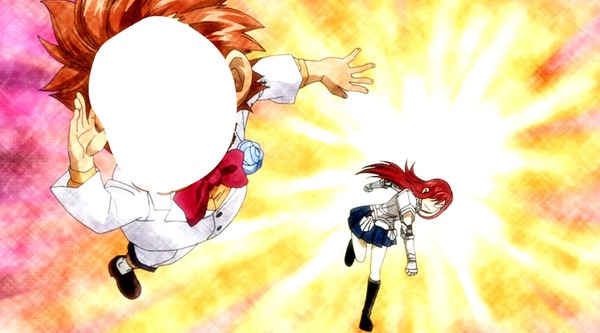 Erza punch Photo frame effect