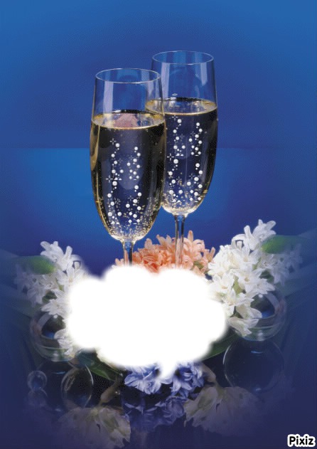 Champagne Photo frame effect