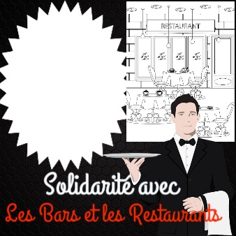 Solidarité avec les bars & les restaurants Фотомонтажа