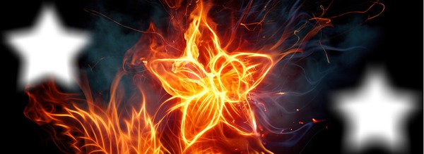 Fleur de feu Fotomontage