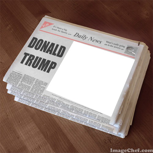 Daily News for Donald Trump Photo frame effect