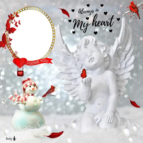 your always in my heart Photo frame effect