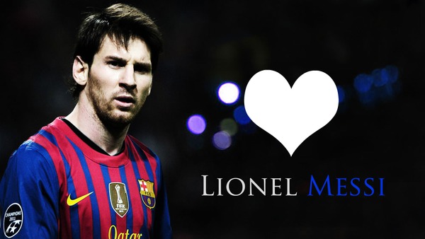 Montaje Lionel Messi - FC Barcelona フォトモンタージュ