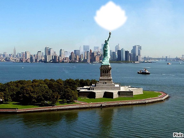 La statue de la liberté* Fotomontage