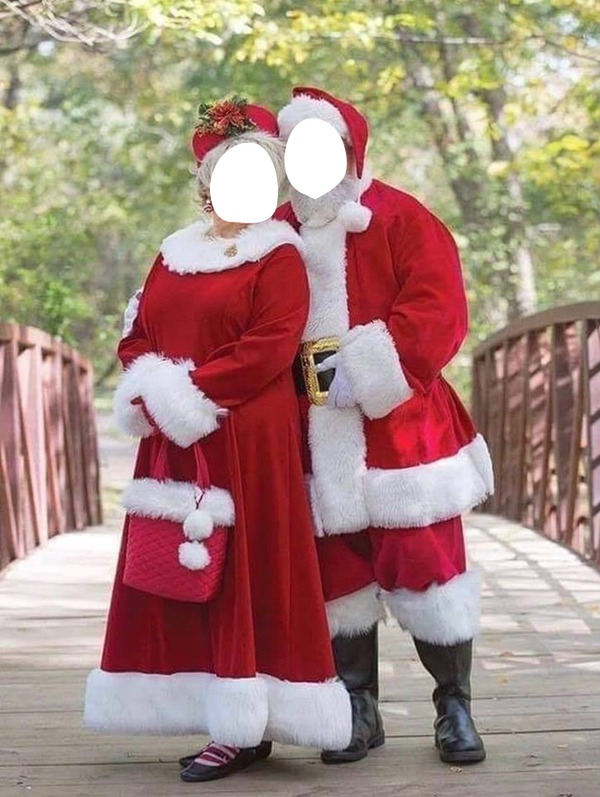 mere  et pere noel Фотомонтаж