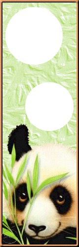 Marque page panda Photo frame effect